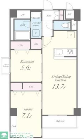 GARDEN COURT A 西高島平の物件間取画像